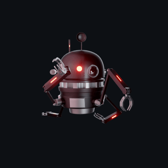 3D robot mascot